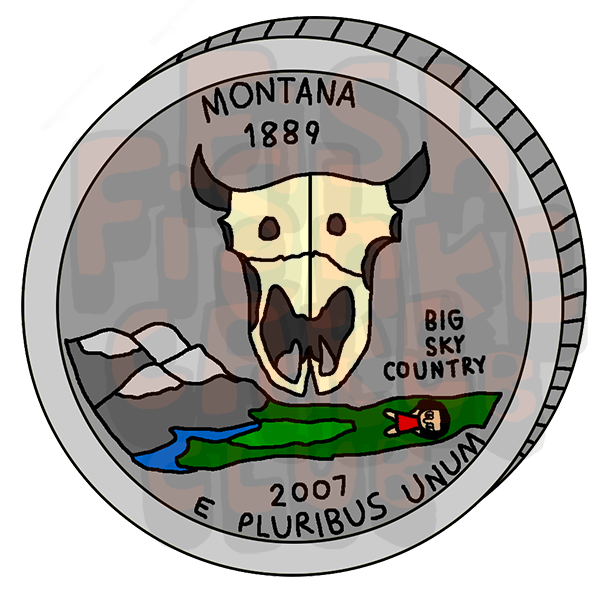 Montana Quarter Vinyl Sticker