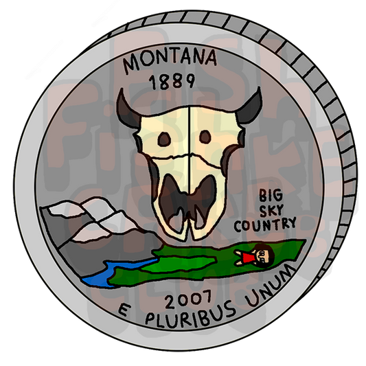 Montana Quarter Vinyl Sticker