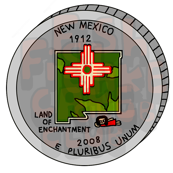 New Mexico Quarter Sticker