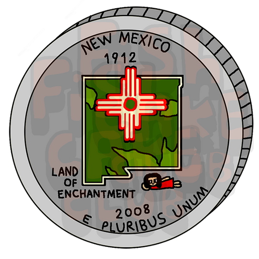 New Mexico Quarter Sticker