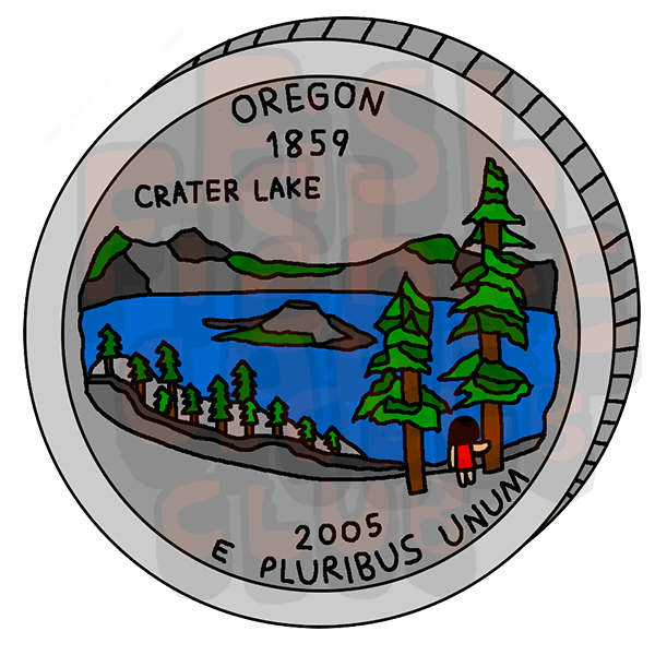 Oregon Quarter Vinyl Sticker