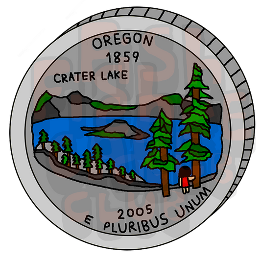 Oregon Quarter Vinyl Sticker