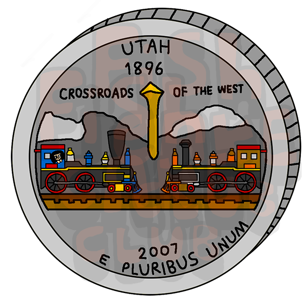 Utah Quarter Vinyl Sticker