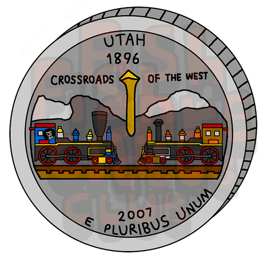 Utah Quarter Vinyl Sticker