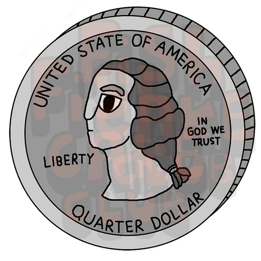 Quarter Vinyl Sticker
