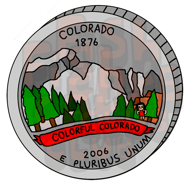 Colorado Quarter Vinyl Sticker