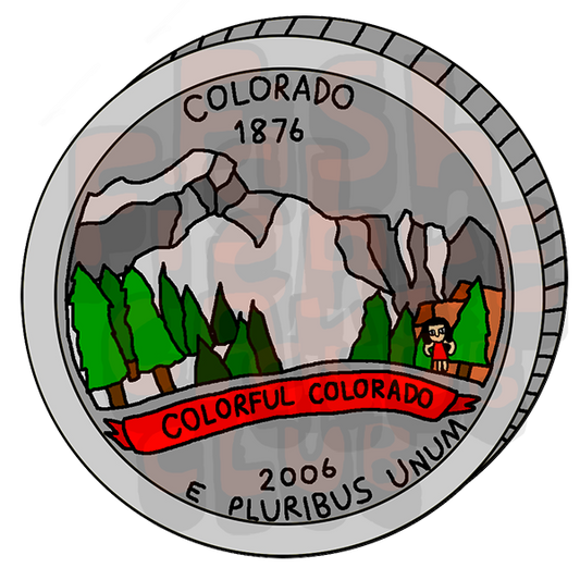 Colorado Quarter Vinyl Sticker