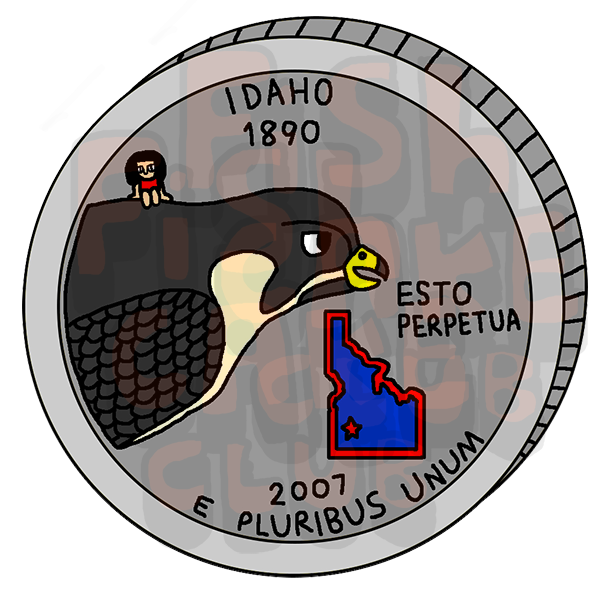 Idaho Quarter Vinyl Sticker