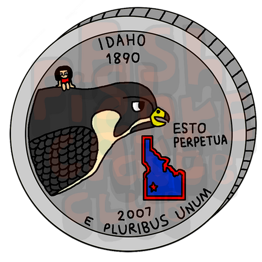 Idaho Quarter Vinyl Sticker